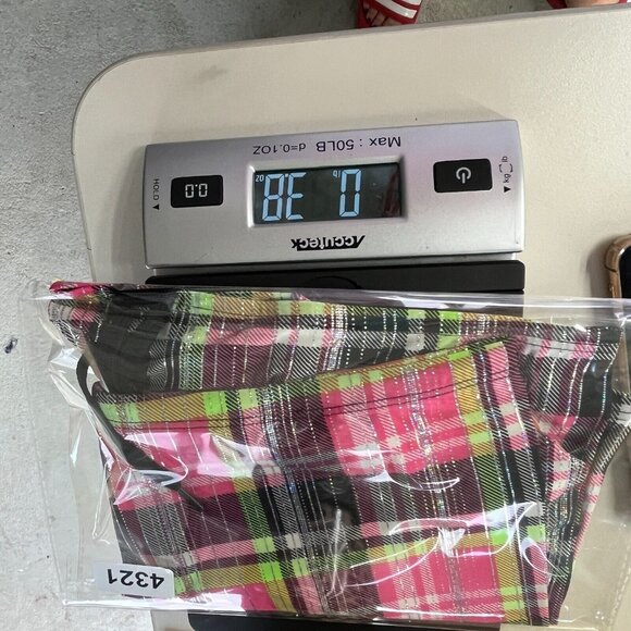 The Finals Womens 36 Pink Plaid Swim‎ Shorts Diamond Bottom New $31.99 - Picture 7 of 7